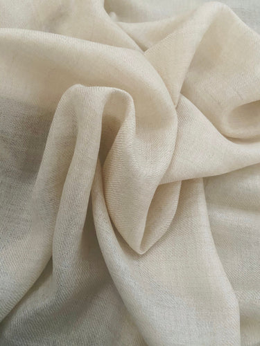 100% Cashmere Scarf/Shawl/Wrap | Handwoven | Off White | Ships from California